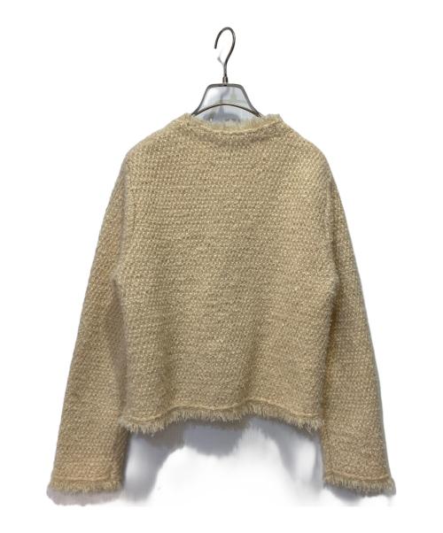 NOLLEY'S（ノーリーズ）NOLLEY'S (ノーリーズ) ツイードフリンジニットジャケット ベージュ サイズ:38の古着・服飾アイテム