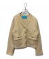 NOLLEY'S（ノーリーズ）の古着「ツイードフリンジニットジャケット」｜ベージュ