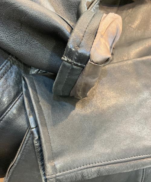 VTN（ブイティーエヌ）VTN (ブイティーエヌ) レザーコート ブラック サイズ:44の古着・服飾アイテム