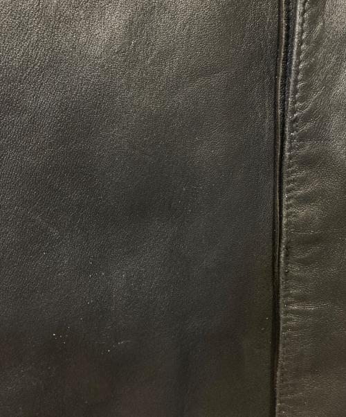 VTN（ブイティーエヌ）VTN (ブイティーエヌ) レザーコート ブラック サイズ:44の古着・服飾アイテム