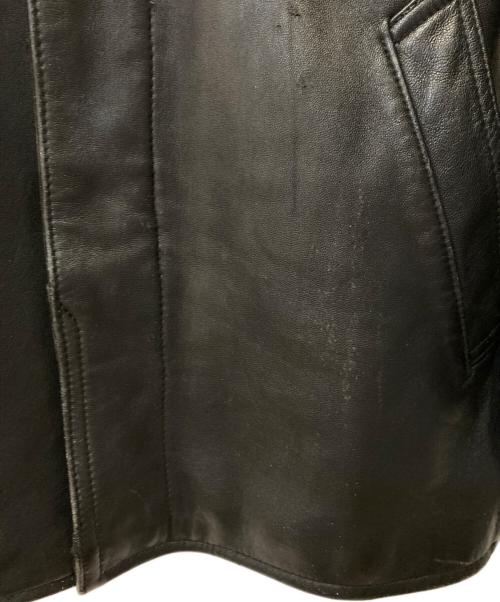 VTN（ブイティーエヌ）VTN (ブイティーエヌ) レザーコート ブラック サイズ:44の古着・服飾アイテム