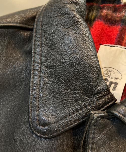 VTN（ブイティーエヌ）VTN (ブイティーエヌ) レザーコート ブラック サイズ:44の古着・服飾アイテム