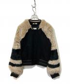 NON TOKYOノントーキョー）の古着「ファースタジャン」｜ブラック×ベージュ