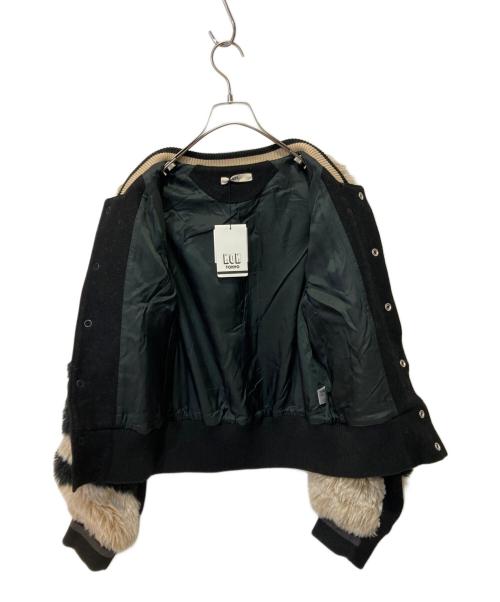 NON TOKYO（ノントーキョー）NON TOKYO (ノントーキョー) ファースタジャン ブラック×ベージュ サイズ:FREE 未使用品の古着・服飾アイテム