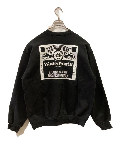 WASTED YOUTH（ウェイステッドユース）WASTED YOUTH (ウエステッド ユース) バックプリントスウェット ブラック サイズ:Ｌの古着・服飾アイテム