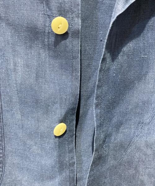POLO RALPH LAUREN（ポロ・ラルフローレン）POLO RALPH LAUREN (ポロ・ラルフローレン) リネンシルクシャツ ネイビー サイズ:Mの古着・服飾アイテム