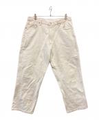 RRLダブルアールエル）の古着「ワイドデニムパンツ」｜ホワイト