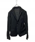 COMME des GARCONS HOMMEコムデギャルソン オム）の古着「ポリ混紡シワジャケット」｜ブラック