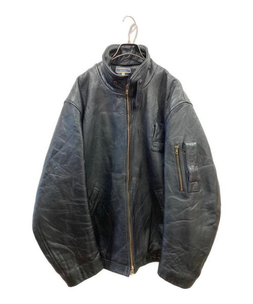 USED（ユーズド）USED (ユーズド) レザーパイロットジャケット ブラック サイズ:52の古着・服飾アイテム