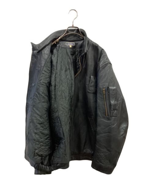 USED（ユーズド）USED (ユーズド) レザーパイロットジャケット ブラック サイズ:52の古着・服飾アイテム