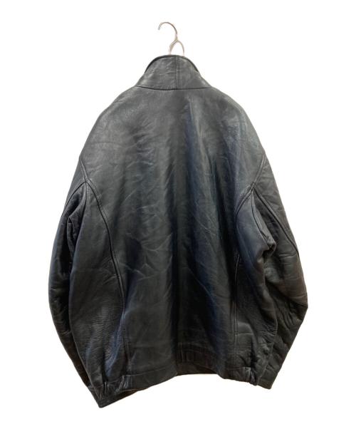 USED（ユーズド）USED (ユーズド) レザーパイロットジャケット ブラック サイズ:52の古着・服飾アイテム