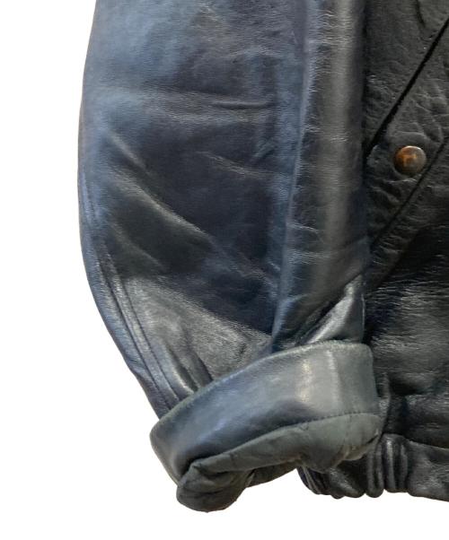 USED（ユーズド）USED (ユーズド) レザーパイロットジャケット ブラック サイズ:52の古着・服飾アイテム