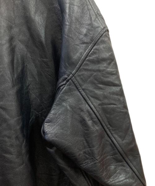 USED（ユーズド）USED (ユーズド) レザーパイロットジャケット ブラック サイズ:52の古着・服飾アイテム