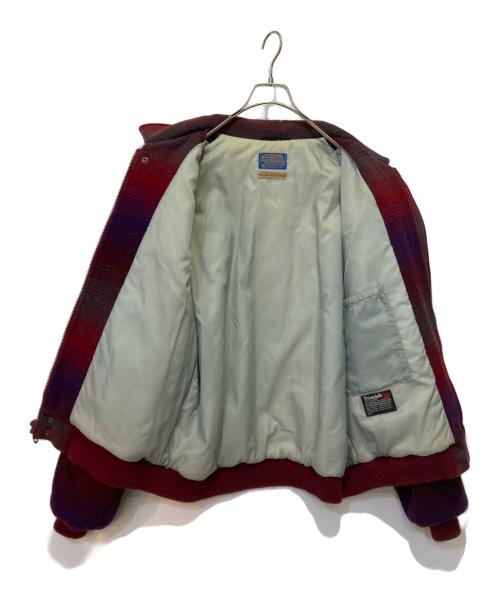 PENDLETON（ペンドルトン）PENDLETON (ペンドルトン) ネイティブボーダーウールジャケット レッド サイズ:Ｌの古着・服飾アイテム
