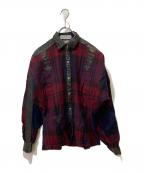 BETTINAヴェティーナ）の古着「ウールチェックジャケット」｜レッド
