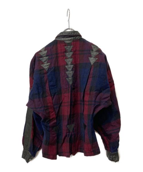 BETTINA（ヴェティーナ）BETTINA (ヴェティーナ) ウールチェックジャケット レッド サイズ:6の古着・服飾アイテム
