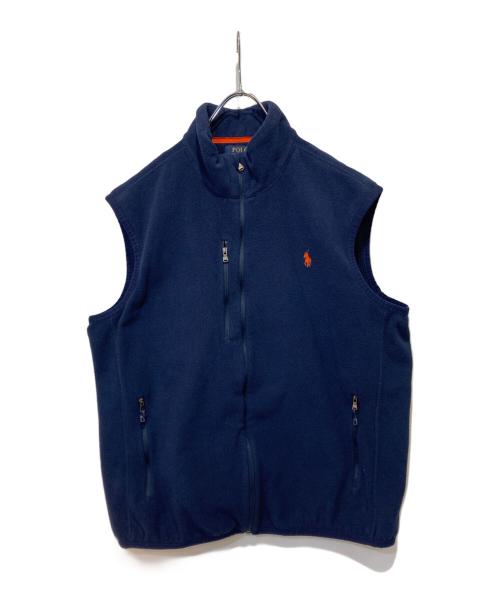 POLO RALPH LAUREN（ポロ・ラルフローレン）POLO RALPH LAUREN (ポロ・ラルフローレン) フリースベスト ネイビー サイズ:Ｌの古着・服飾アイテム