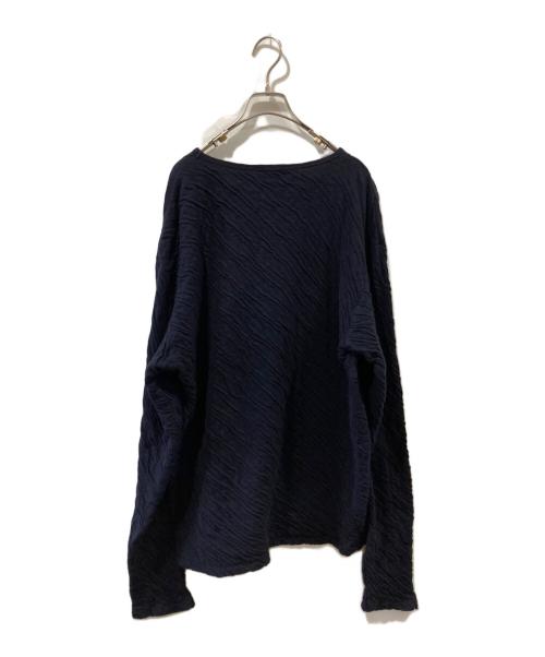 Vivienne Westwood man（ヴィヴィアン ウェストウッド マン）Vivienne Westwood man (ヴィヴィアン ウェストウッド マン) オーブ刺繍 リンクル デザインニット ネイビー サイズ:44の古着・服飾アイテム