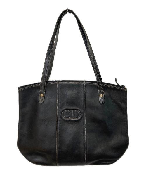 Christian Dior（クリスチャン ディオール）Christian Dior (クリスチャン ディオール) レザートートバッグ ブラックの古着・服飾アイテム