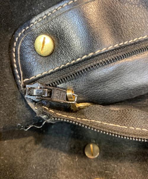 Christian Dior（クリスチャン ディオール）Christian Dior (クリスチャン ディオール) レザートートバッグ ブラックの古着・服飾アイテム