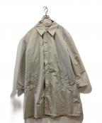 EMPORIO ARMANIエンポリオアルマーニ）の古着「ナイロンステンカラーコート」｜ベージュ