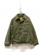 U'S NAVYアメリカ海軍）の古着「A2デッキジャケット」｜グリーン