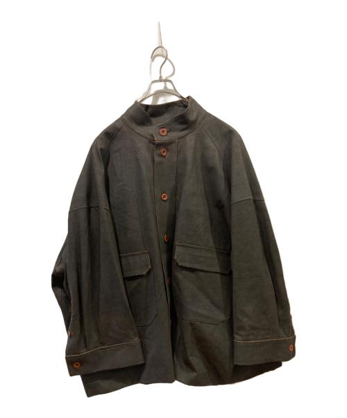 Edwina Horl（エドウィナ ホール）Edwina Horl (エドウィナ ホール) HBB STAND-UP COLLAR BLOUSON ブラウン サイズ:Mの古着・服飾アイテム