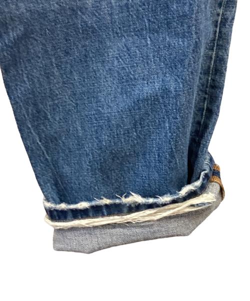 BALENCIAGA（バレンシアガ）BALENCIAGA (バレンシアガ) 裾クラッシュ ダメージ加工 ルーズフィットジーンズ インディゴ サイズ:XXSの古着・服飾アイテム