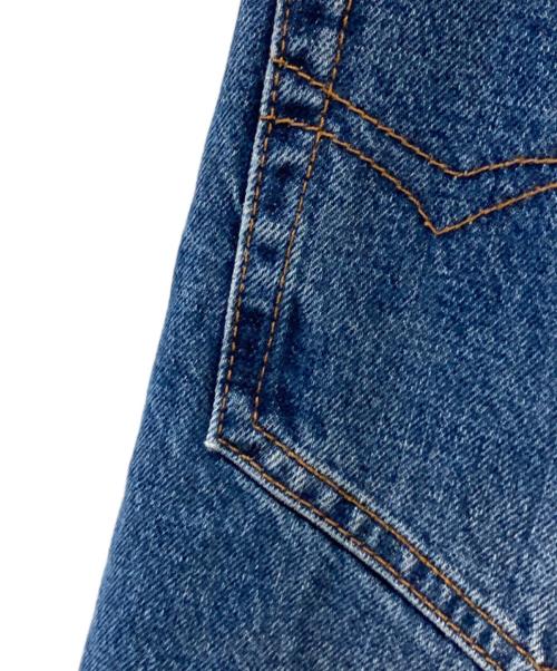 BALENCIAGA（バレンシアガ）BALENCIAGA (バレンシアガ) 裾クラッシュ ダメージ加工 ルーズフィットジーンズ インディゴ サイズ:XXSの古着・服飾アイテム