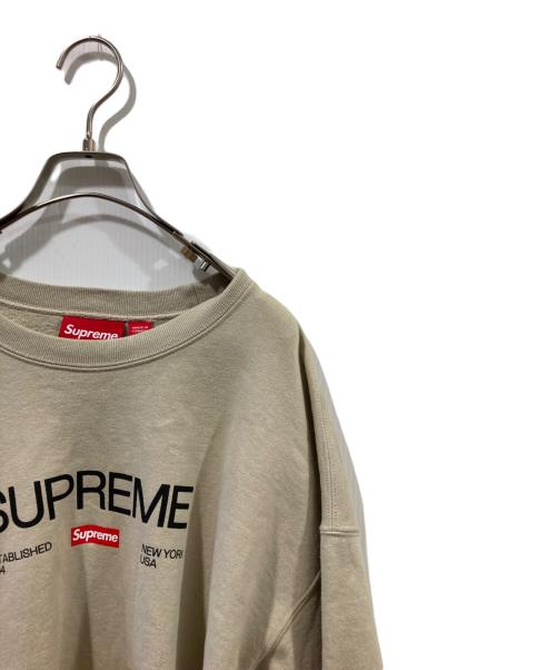 SUPREME（シュプリーム）SUPREME (シュプリーム) Established Crewneck ベージュ サイズ:Lの古着・服飾アイテム