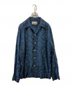 WACKO MARIAワコマリア）の古着「パイソン柄オープンカラーシャツ」｜ネイビー
