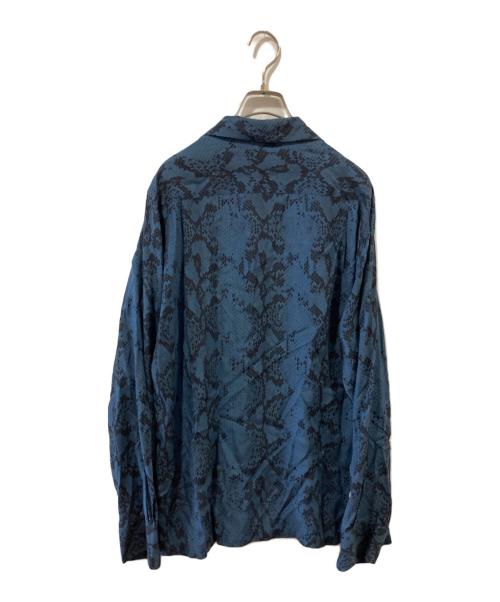 WACKO MARIA（ワコマリア）WACKO MARIA (ワコマリア) パイソン柄オープンカラーシャツ ネイビー サイズ:Mの古着・服飾アイテム