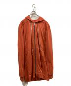 RICK OWENSリックオウエンス）の古着「STROBE ZIP FRONT HOODIE」｜オレンジ