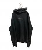 Maison Margielaメゾンマルジェラ）の古着「ロゴエンブロイダリーフーディ」｜ブラック
