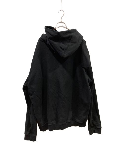 Maison Margiela（メゾンマルジェラ）Maison Margiela (メゾンマルジェラ) ロゴエンブロイダリーフーディ ブラック サイズ:48の古着・服飾アイテム