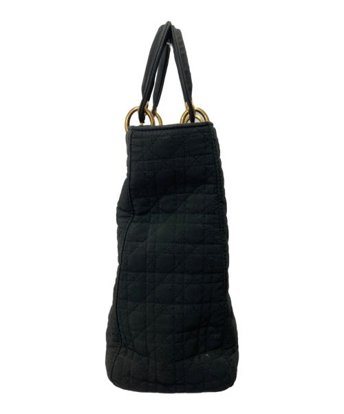 Christian Dior（クリスチャン ディオール）Christian Dior (クリスチャン ディオール) ナイロンキルティング カナージュハンドバッグ ブラックの古着・服飾アイテム