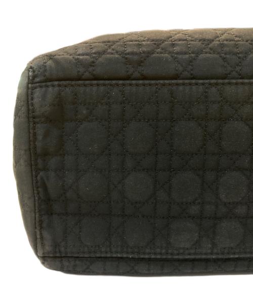 Christian Dior（クリスチャン ディオール）Christian Dior (クリスチャン ディオール) ナイロンキルティング カナージュハンドバッグ ブラックの古着・服飾アイテム