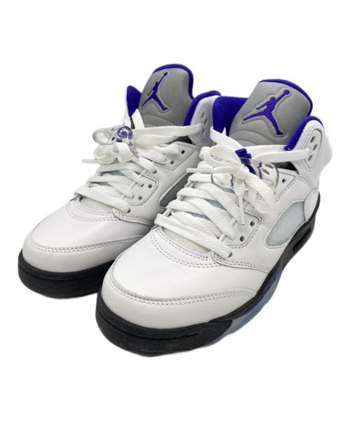 NIKE（ナイキ）NIKE (ナイキ) AIR JORDAN 5 RETRO パープル×ホワイト サイズ:23.5の古着・服飾アイテム