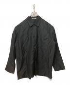 AURALEEオーラリー）の古着「SILK LINEN DOBBY SHIRTS JACKET」｜ブラック