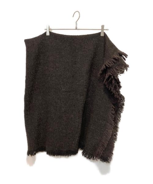 ASAUCE MELER（アソースメレ）ASAUCE MELER (アソースメレ) アルパカ混ストール ブラウンの古着・服飾アイテム