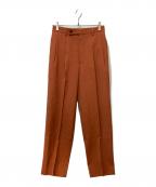 AURALEEオーラリー）の古着「LIGHT WOOL MAX GABARDINE SLACKS」｜オレンジ