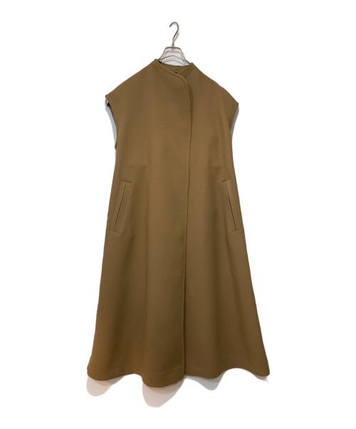 ELLIE（エリー）ELLIE (エリー) スリーブレスコート ブラウン サイズ:FREEの古着・服飾アイテム