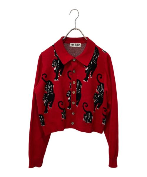 TTT MSW（ティー）TTT MSW (ティー) カーディガン レッド サイズ:Sの古着・服飾アイテム