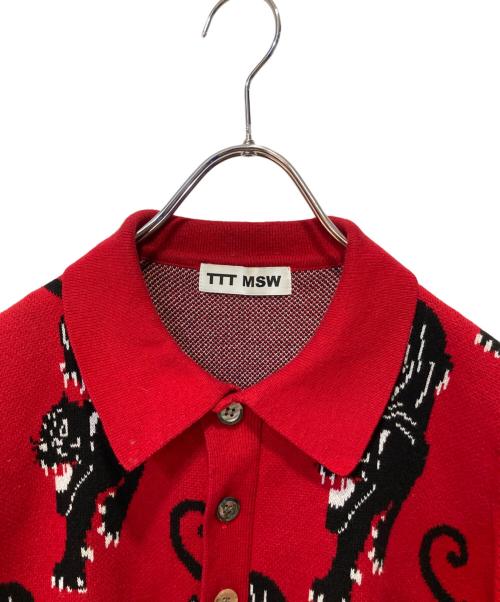 TTT MSW（ティー）TTT MSW (ティー) カーディガン レッド サイズ:Sの古着・服飾アイテム