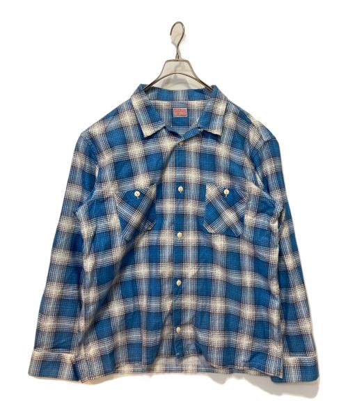 TENDERLOIN（テンダーロイン）TENDERLOIN (テンダーロイン) オープンカラーシャツ ブルー サイズ:XLの古着・服飾アイテム