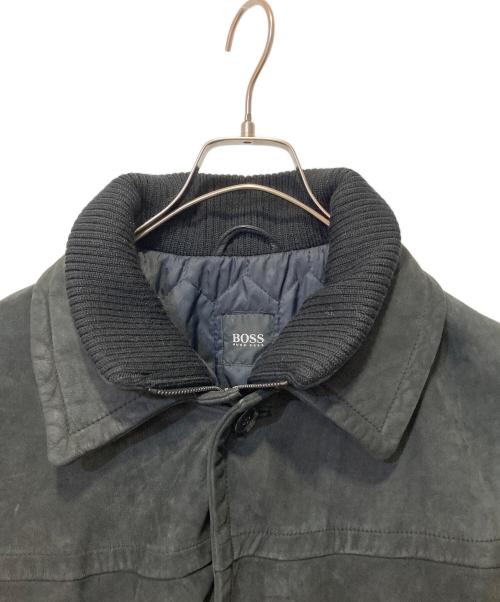 BOSS（ボス）BOSS (ボス) ムートンハーフコート ブラック サイズ:52の古着・服飾アイテム