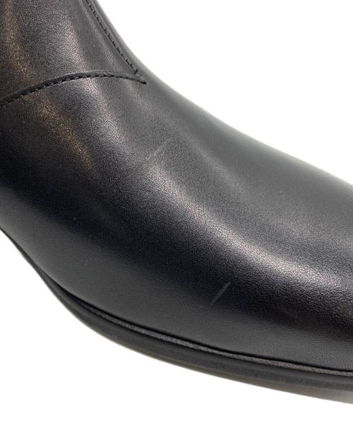 Alfredo BANNISTER（アルフレッドバニスター）alfredo BANNISTER (アルフレッドバニスター) スクエアトゥ サイドジップ レザー ブーツ ブラック サイズ:40の古着・服飾アイテム