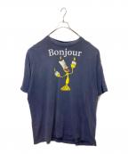 SAINT MICHAEL×DISNEYセントマイケル×ディズニー）の古着「BONJOUR DSN SS TEE」｜ネイビー