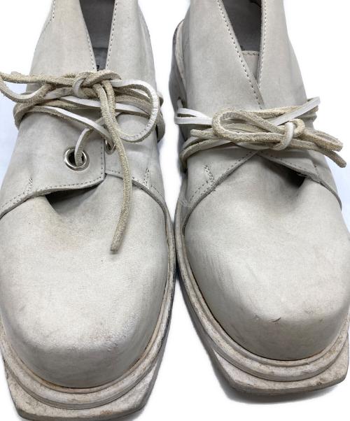 DIRK BIKKEMBERGS（ダークビッケンバーグ）DIRK BIKKEMBERGS (ダークビッケンバーグ) プラットフォームレザーブーツ ホワイト サイズ:41 1/2の古着・服飾アイテム