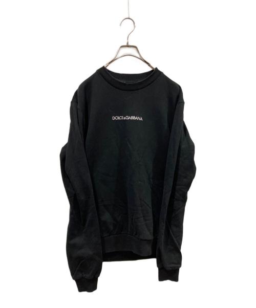 DOLCE & GABBANA（ドルチェ＆ガッバーナ）DOLCE & GABBANA (ドルチェ＆ガッバーナ) クルーネックスウェット ブラック サイズ:48の古着・服飾アイテム